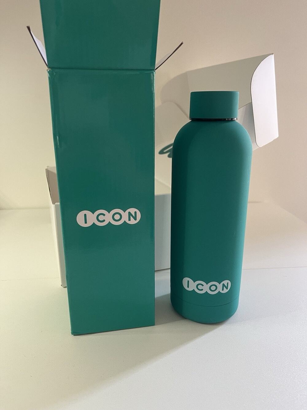 Vacuum Insulated Stainless Steel Water Bottle Teal ICON Pharma Dublin Ireland